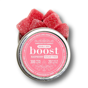 Boost Sugar Free Raspberry Gummies 300mg THC