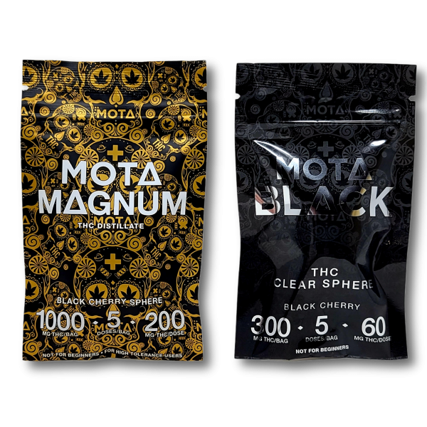 Mota Black Clear Sphere 300mg THC and 1000mg THC