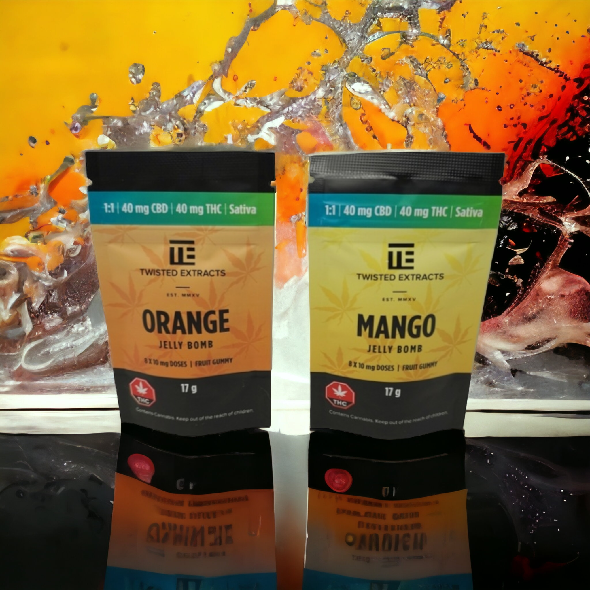 Mango and Orange 1:1 Jelly Bombs Twisted Extracts