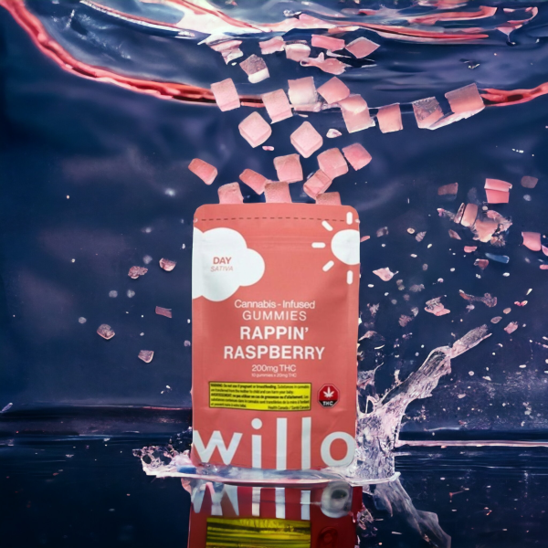 Willo – 200mg THC Rappin’ Raspberry (Day) Gummies