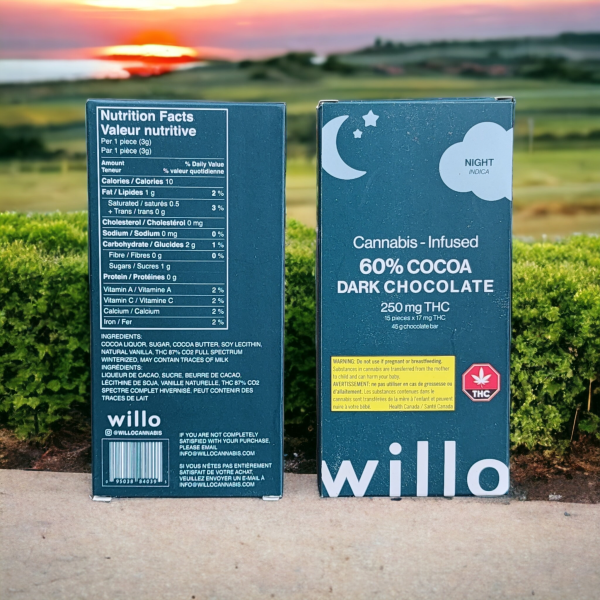 Willo – 250mg THC Dark Chocolate