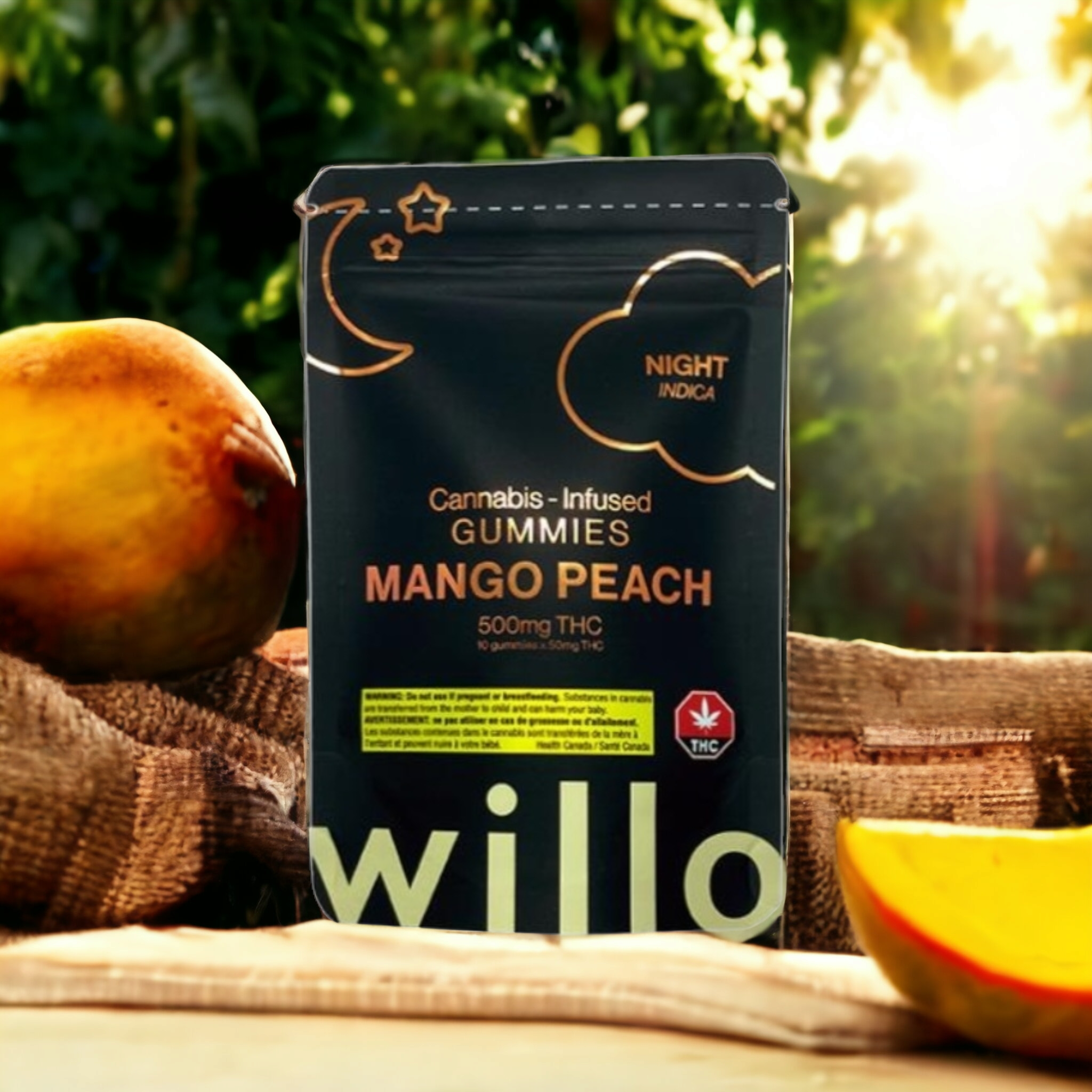 Willo – 500mg THC Mango Peach (Night) Gummies