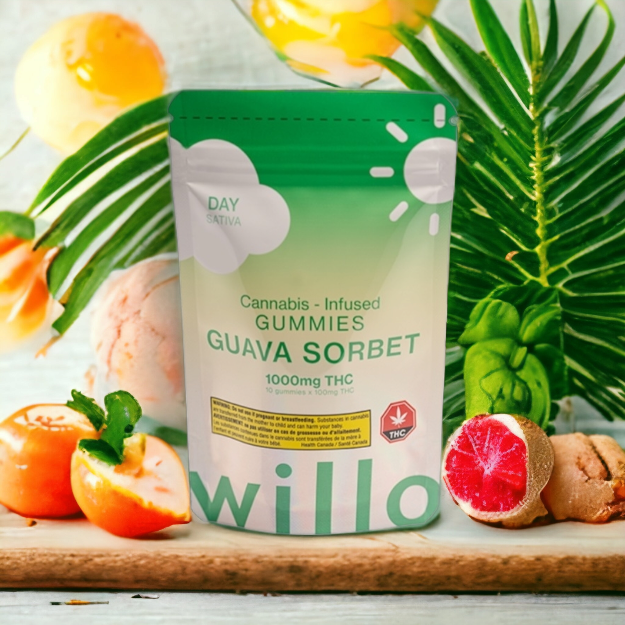 Willo – 1000mg THC Guava Sorbet (Day) Gummies