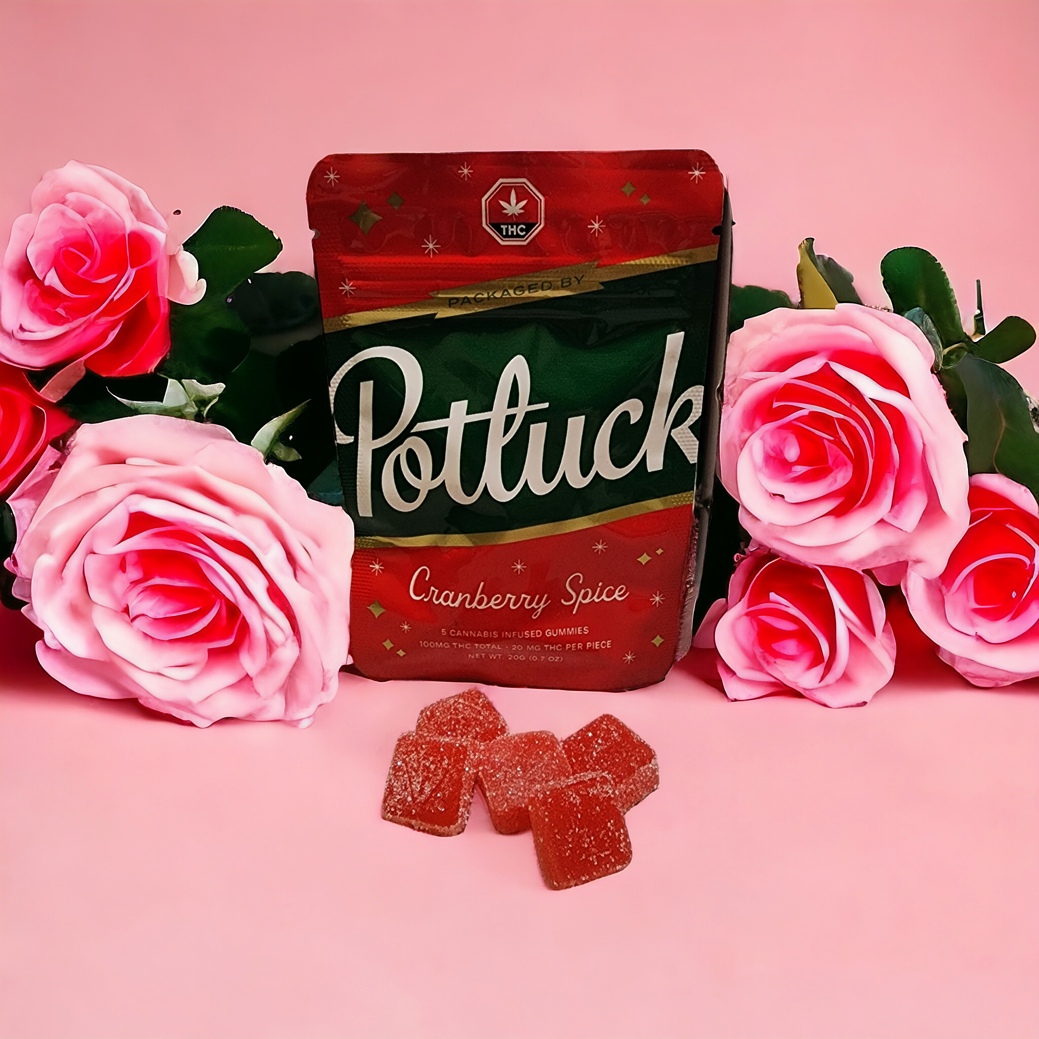 Cranberry Spice Gummies - Potluck - 100mg THC